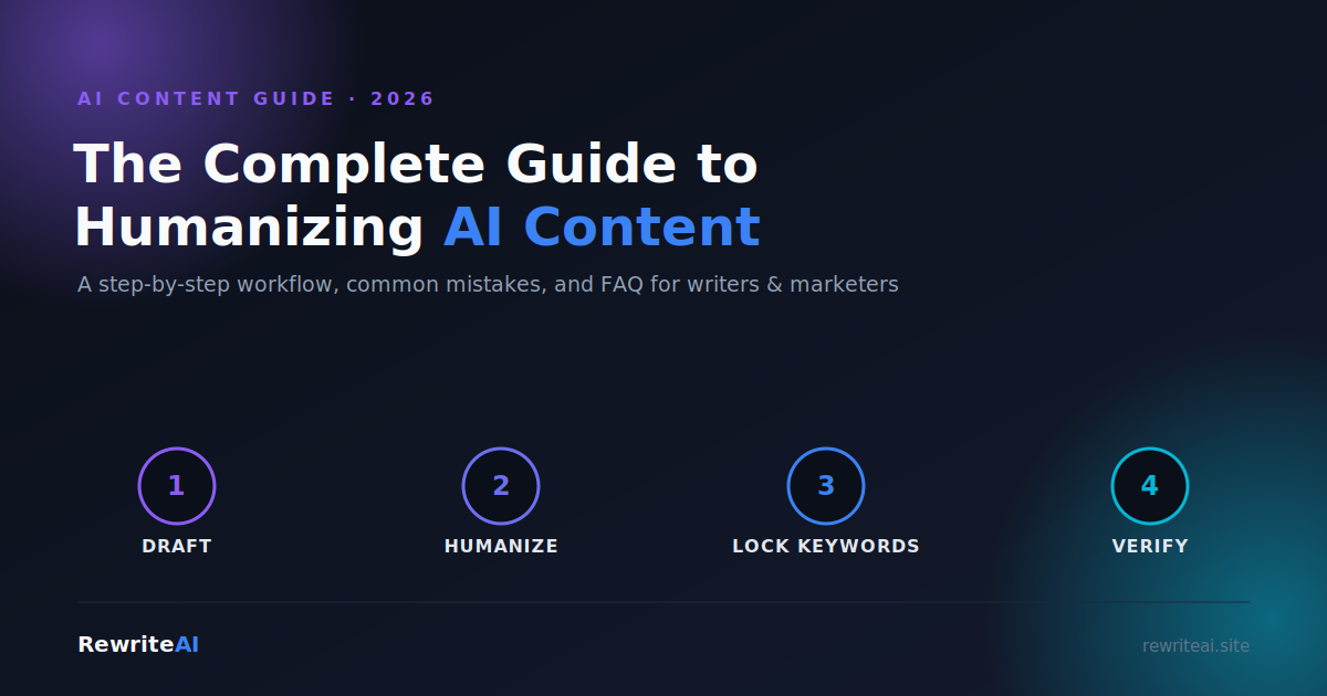 The Complete Guide to Humanizing AI-Generated Content in 2026 (Without Losing Your Voice)