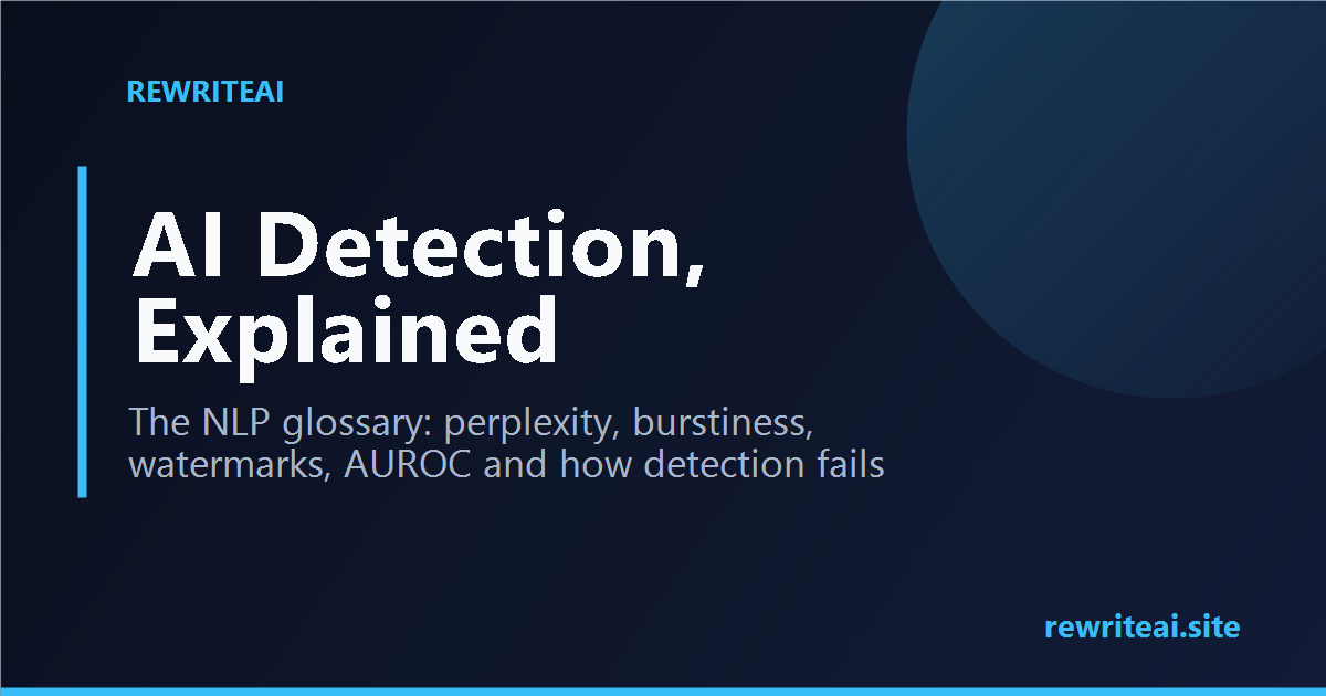 Perplexity, Burstiness, and AI Text Detection: An NLP Glossary